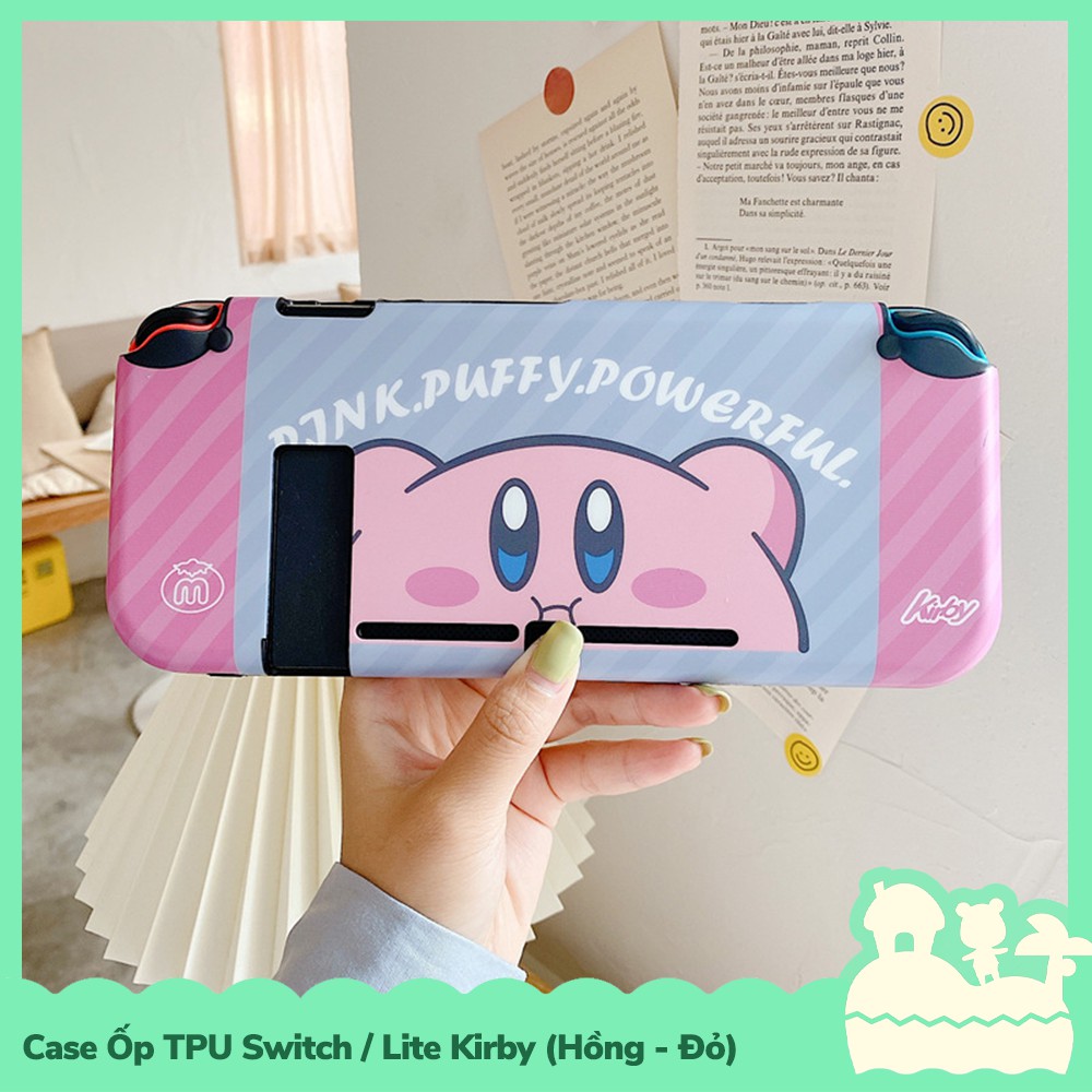 [Sẵn VN - NowShip] Phụ Kiện Case Ốp Lưng Nintendo Switch / Switch Lite TPU Dẻo Game Kirby