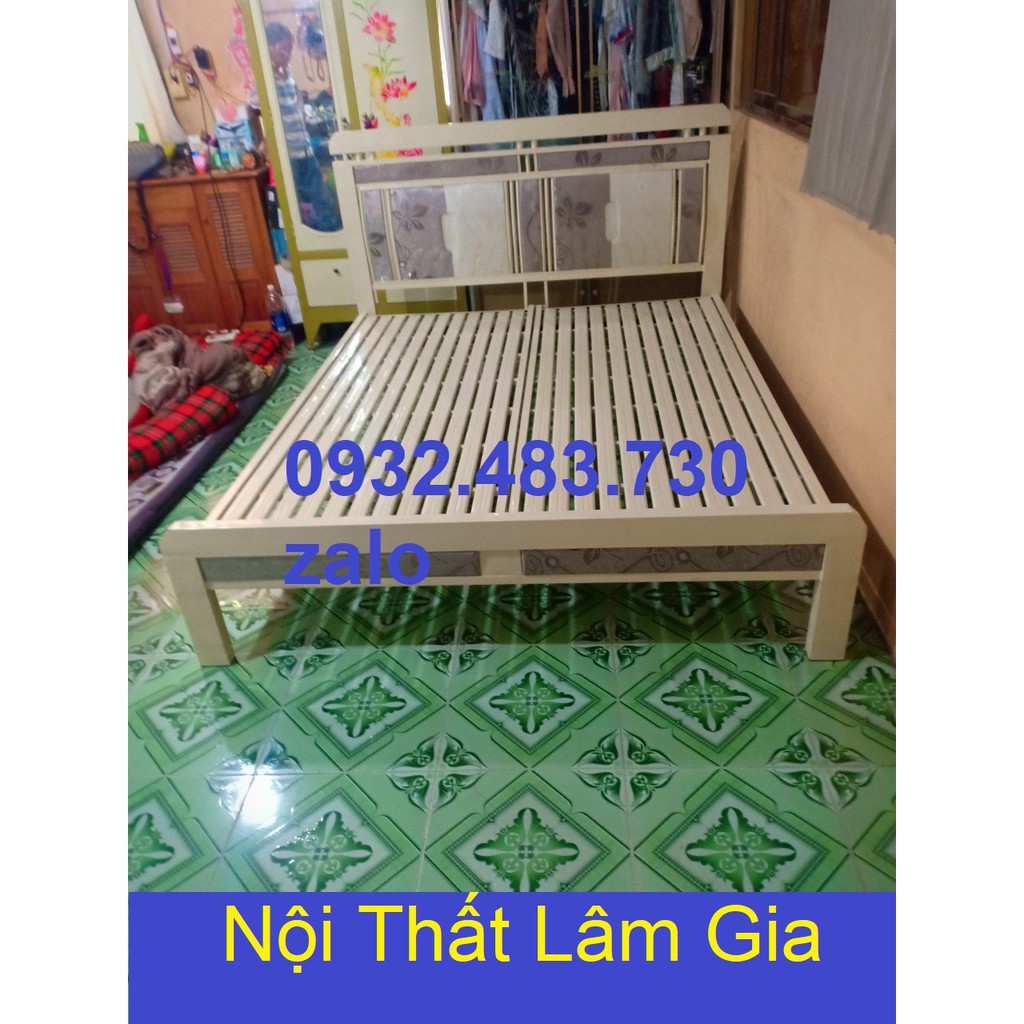 Giường sắt loại tốt ngang 1m6 , GSLG-09