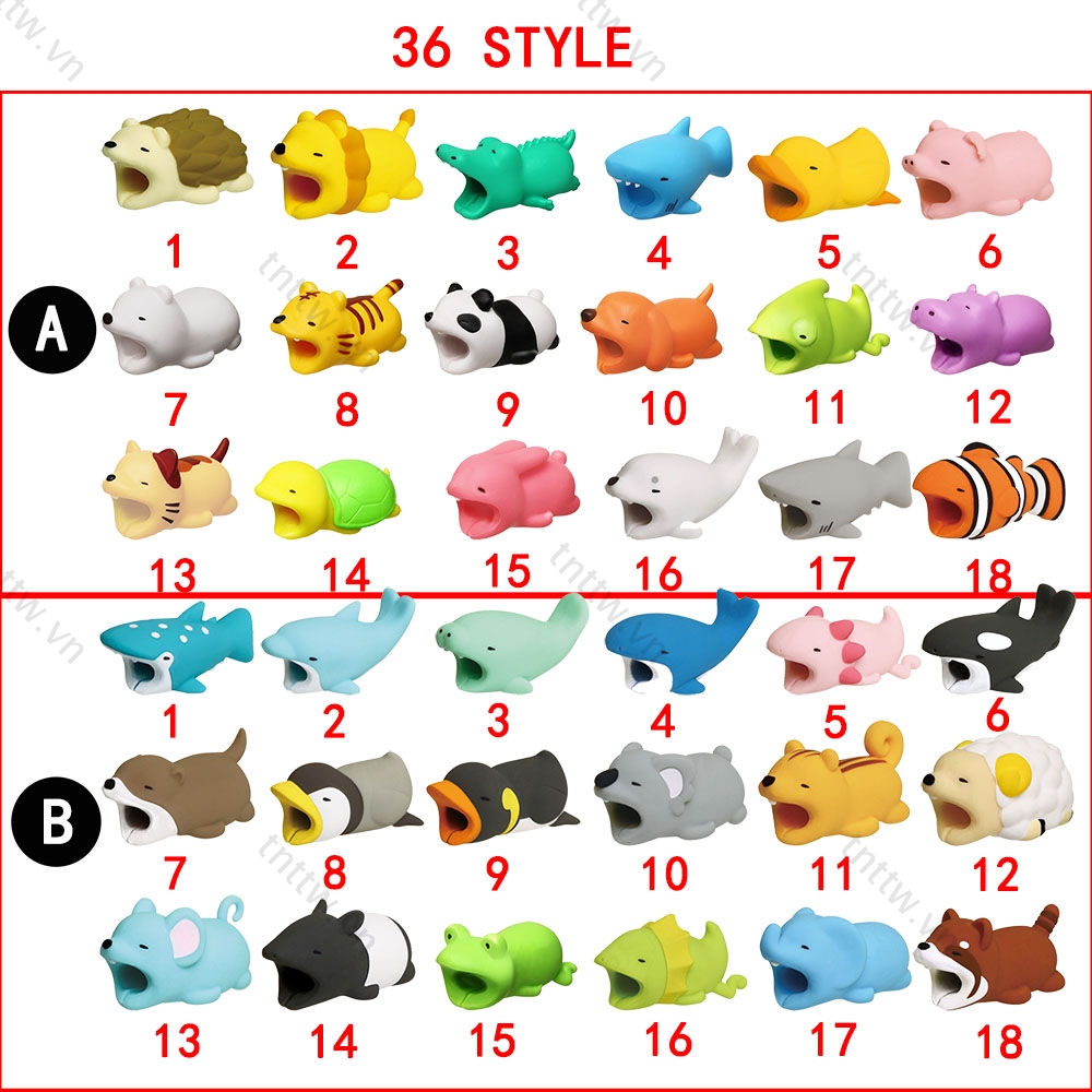 Phụ kiện bảo vệ đầu dây cáp kiểu dáng hoạt hình dễ thương