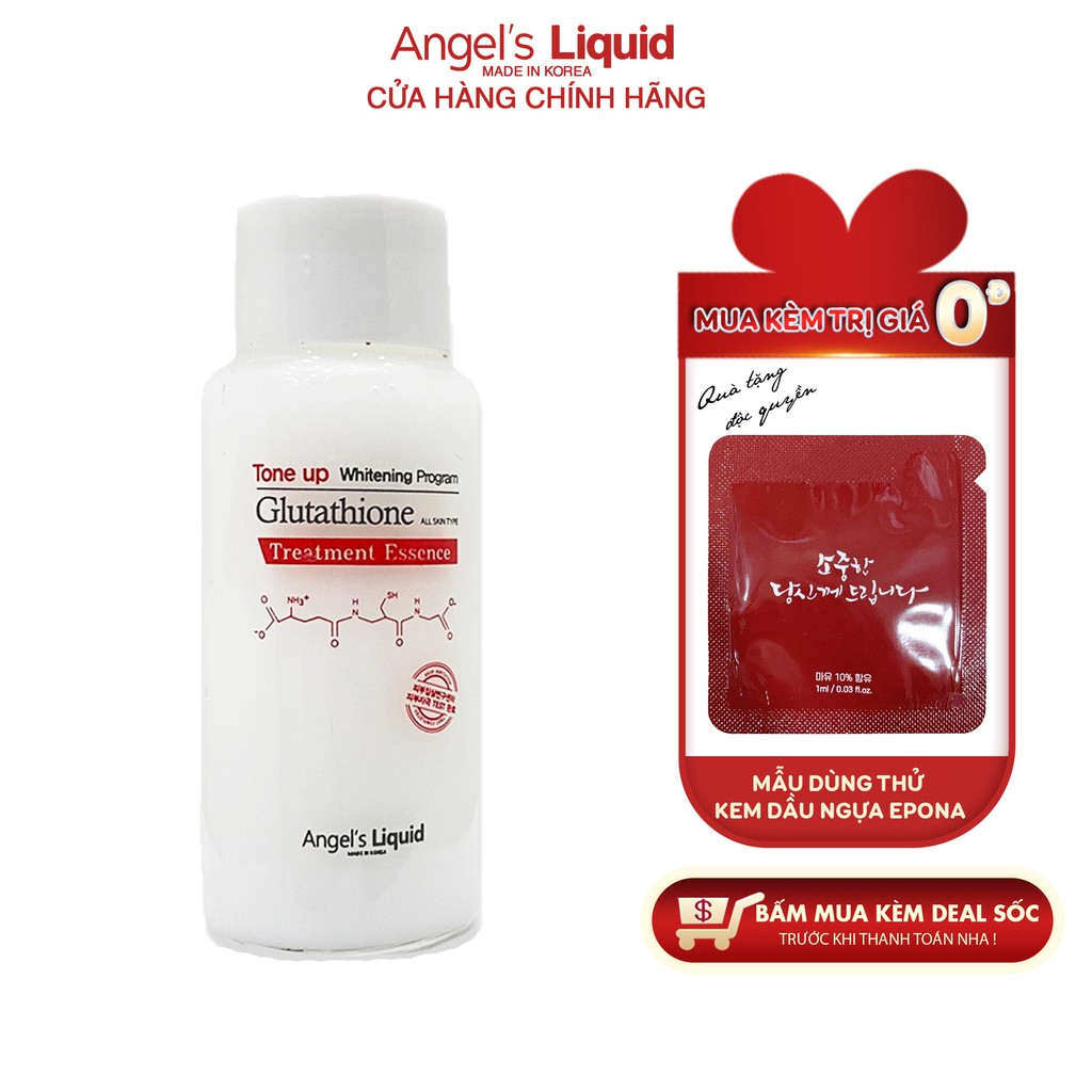 [Mini size] Nước thần dưỡng trắng da Angel Liquid Tone Up Whitening Program Glutathione Treatment Essence 20ml