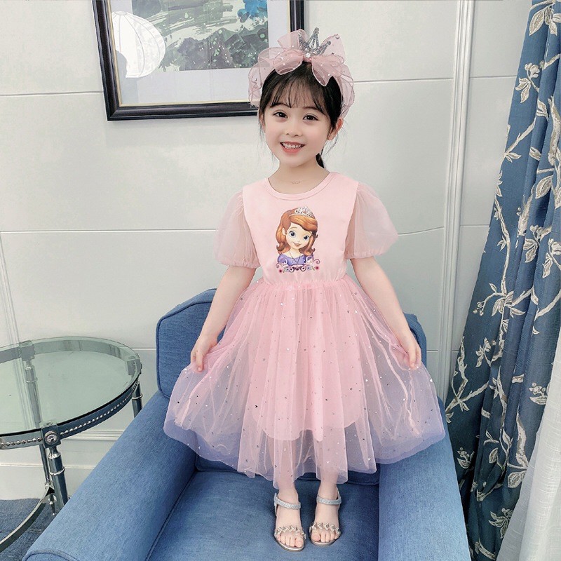 Váy công chúa ELSA-SOFIA cho bé gái từ 10 đến 26kg