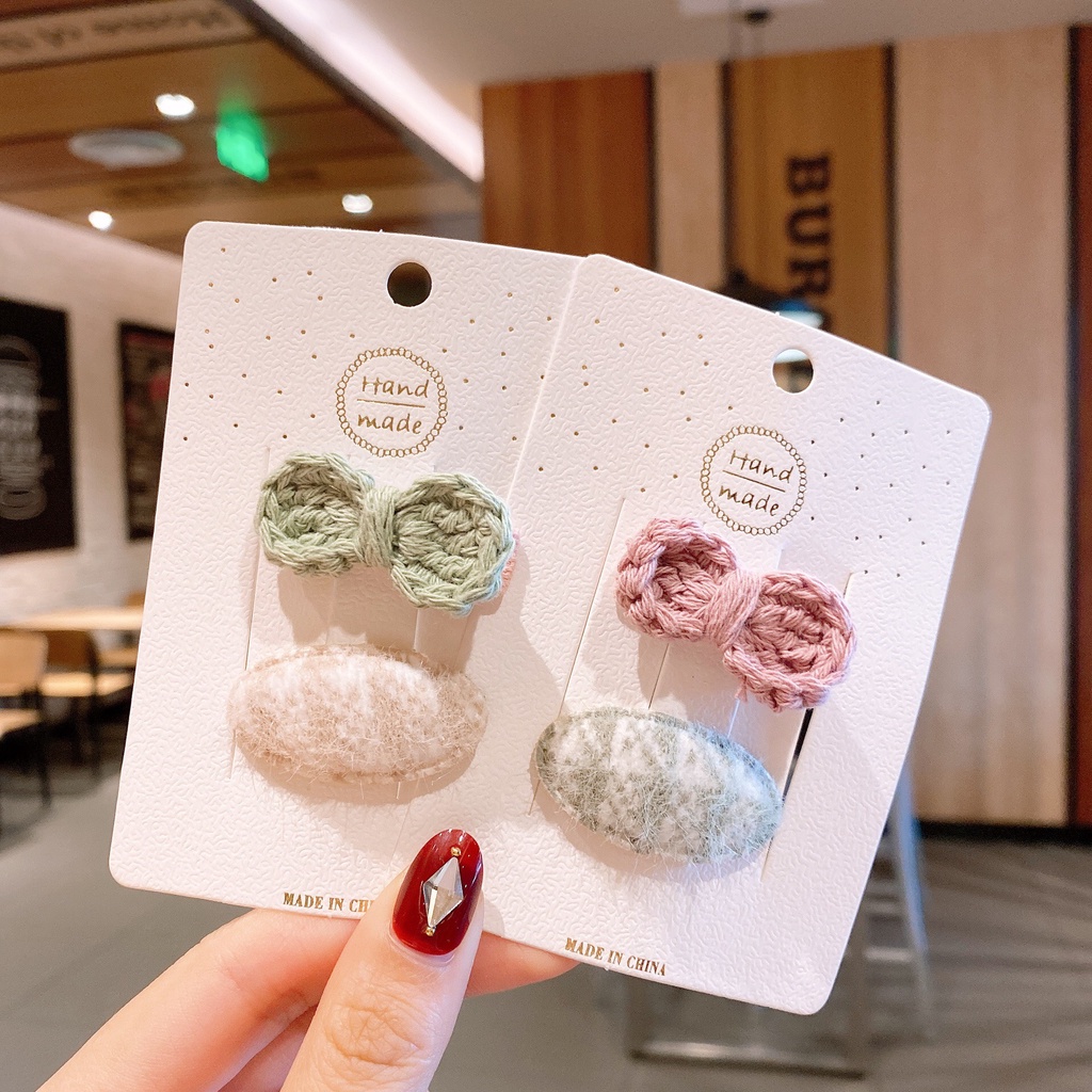 Set 2 kẹp tóc dễ thương cho bé gái