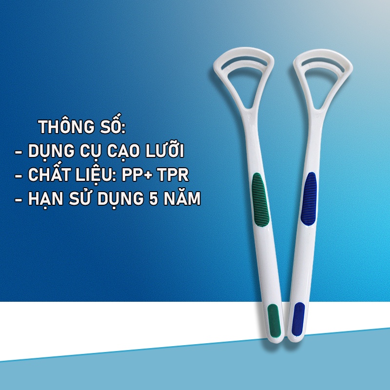 Dụng cụ cạo lưỡi cao cấp Time Life Tongue Care, Làm sạch lưỡi chống hôi miệng