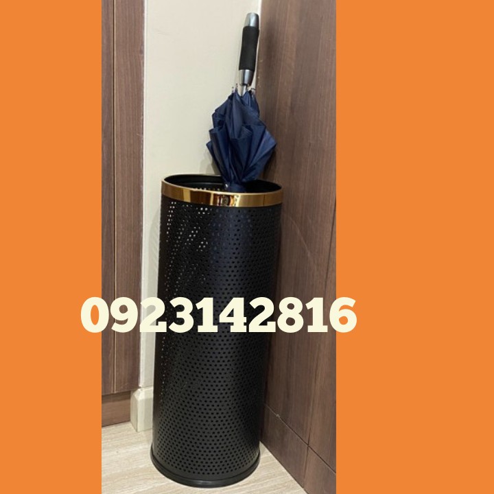 Sọt đựng dù viền vàng/ inox
