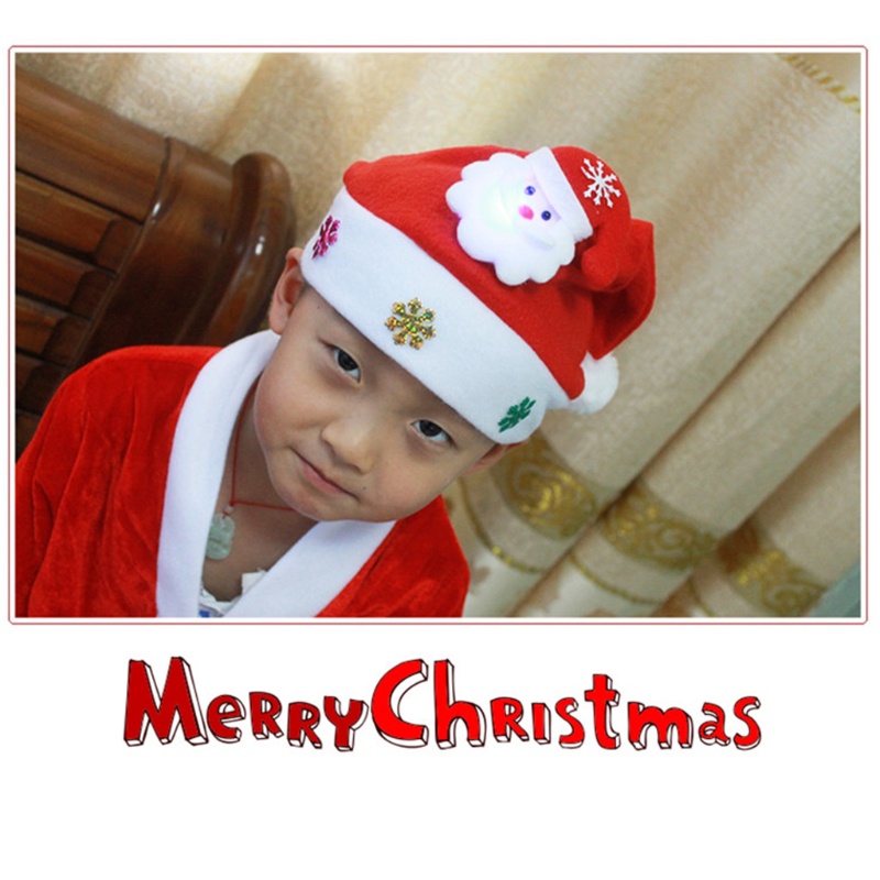 1 Mũ Ông Già Noel Tuần Lộc Giáng Sinh Có Đèn LED