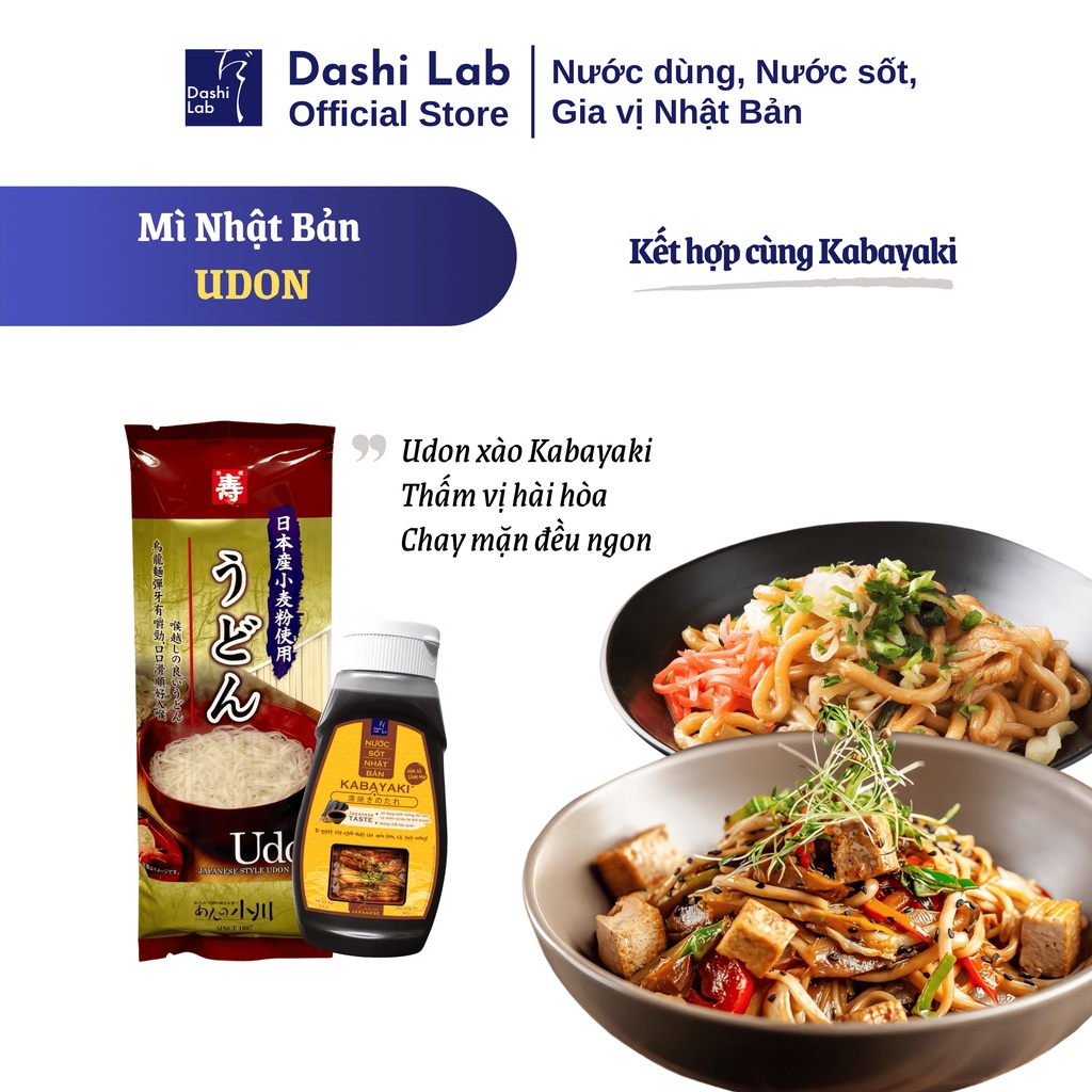Mì Udon Cao Cấp Nhật Bản OGAWA SEIMEN Khắc Họa Rõ Hương Vị Truyền Thống Nhật Bản DASHI LAB Gói 200g