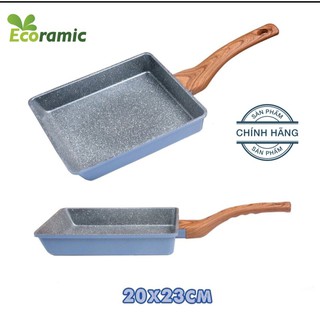 Chảo đúc trứng vân đá ecoramic hàn quốc 20*23cm. dùng được bếp từ.
