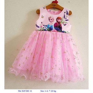 Mã X05 DE 11 - Đầm Elsa kim tuyến màu hồng