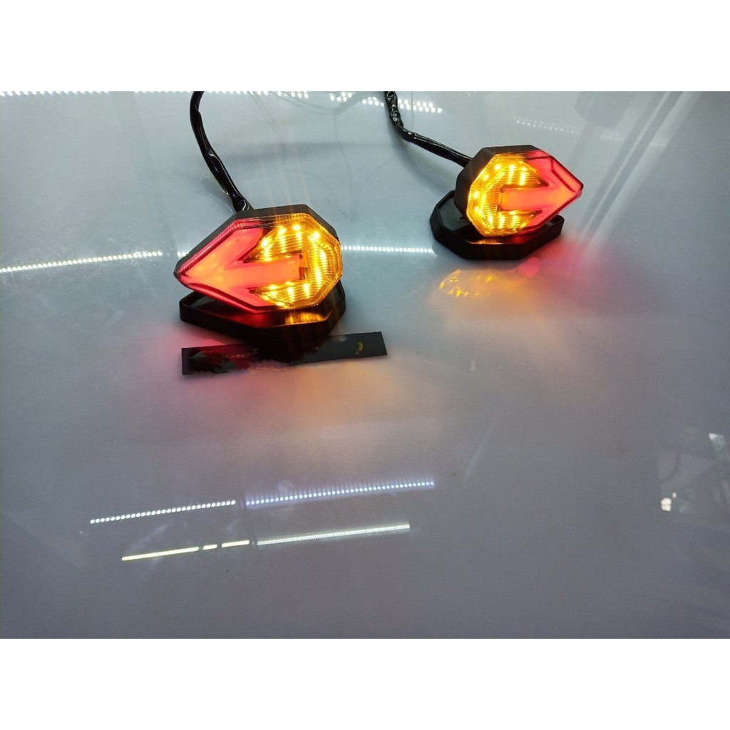 Bộ 2 xi nhan Winner X, ánh sàng vàng kểu mũi tên cải tiến lắp chuẩn zin lên xe