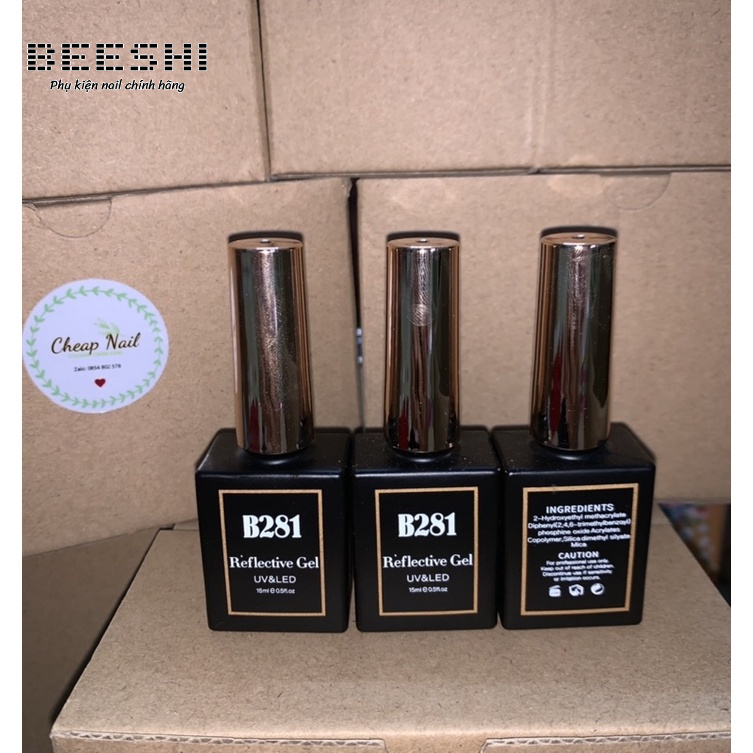Sơn gel kim tuyến sơn nhũ flash siêu sáng b281 hàng loại 1-beeshi shop nail