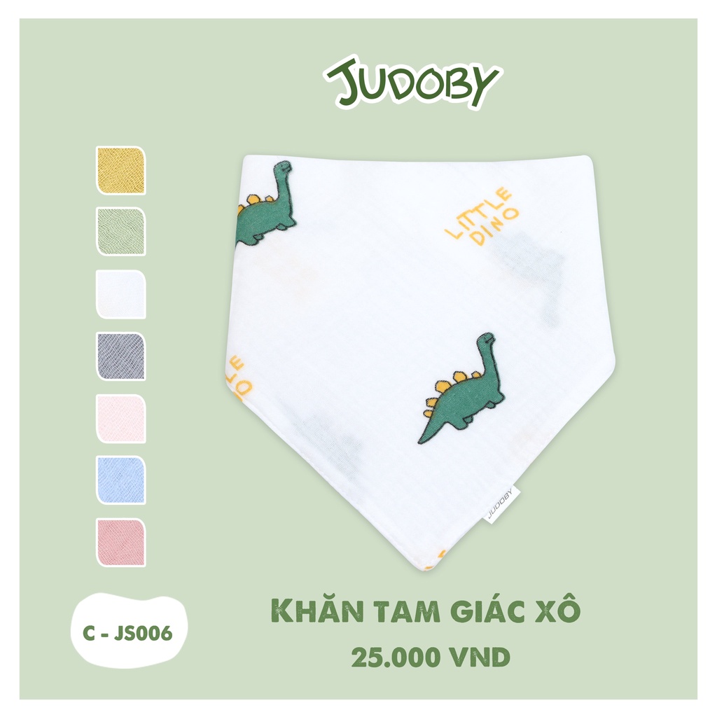 [FREESHIP] Khăn yếm/ khăn tam giác xô 3 lớp họa tiết đáng yêu Judoby/Dokma JS006