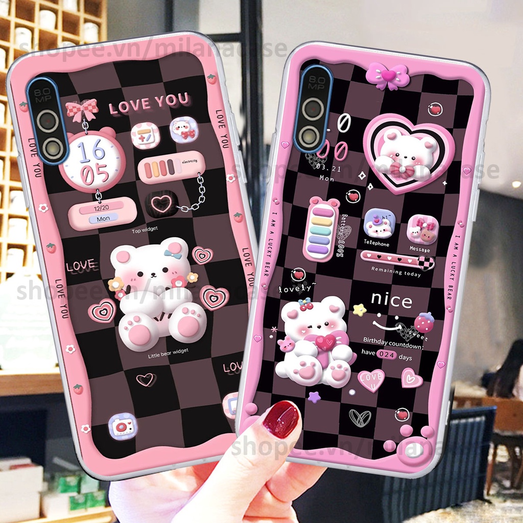 Ốp Vsmart Bee / Bee 3 hình đồng hồ icon gấu mèo cute cực dễ thương ngộ nghĩnh