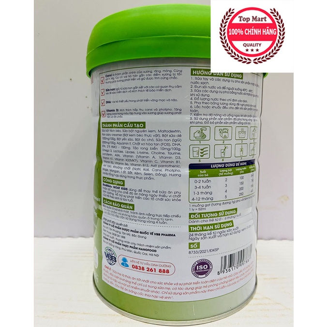 Sữa dê Biosble A+ Goat Kid số 0 - Sữa cho bé dị ứng đạm bò, phát triển thể chất trí não