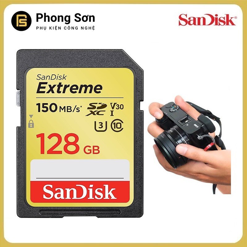 Thẻ nhớ SDXC128GB Extreme 150mb/s UHS-1 Sandisk