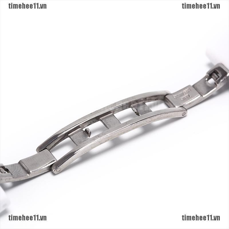 1 Dây Đeo Đồng Hồ Bằng Sứ Màu Trắng 14mm 16mm