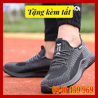 Giày Bảo Hộ Lao Động Nam Thể Thao - Chống Đinh Chống Cắt - Siêu Nhẹ Siêu Bền - Tặng Kèm Tất