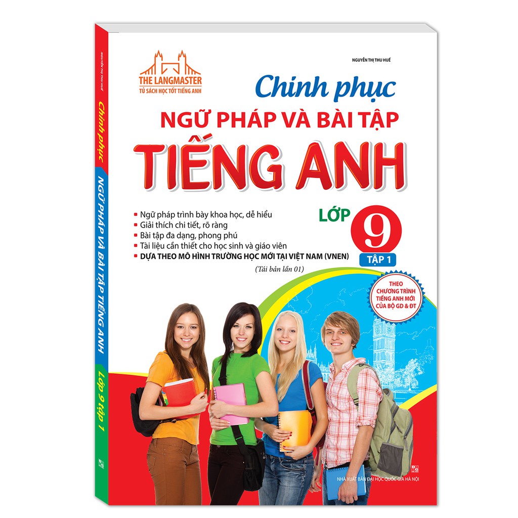 Sách - Combo Chinh Phục Ngữ Pháp Và Bài Tập Tiếng Anh lớp 9 (trọn bộ 2 tập) Tặng Kèm Bookmark