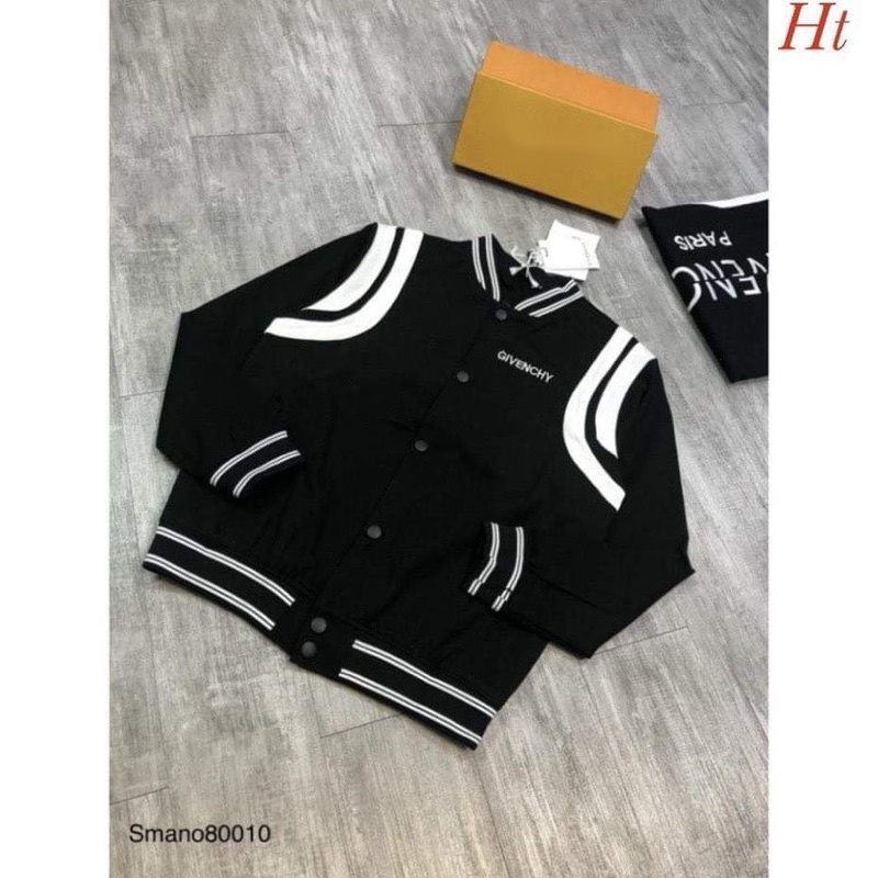 Áo khoác bomber bóng chày chữ dọc HT12