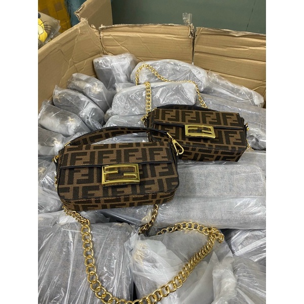 Túi Xách Nữ - Túi FD Xách Tay Hot Hit - Khoá Vuông Hàng QC Cao Cấp Loại 1