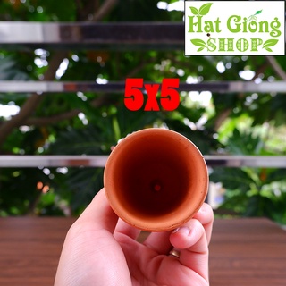 Chậu đất Nung Đỏ mini , Chậu gờ
