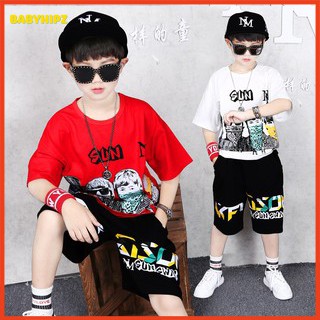 Đồ bộ bé trai thời trang mùa hè thoáng mát  giá rẻ đi chơi mặc nhà chất cotton bé 4 đến 13 tuổi - BBH058
