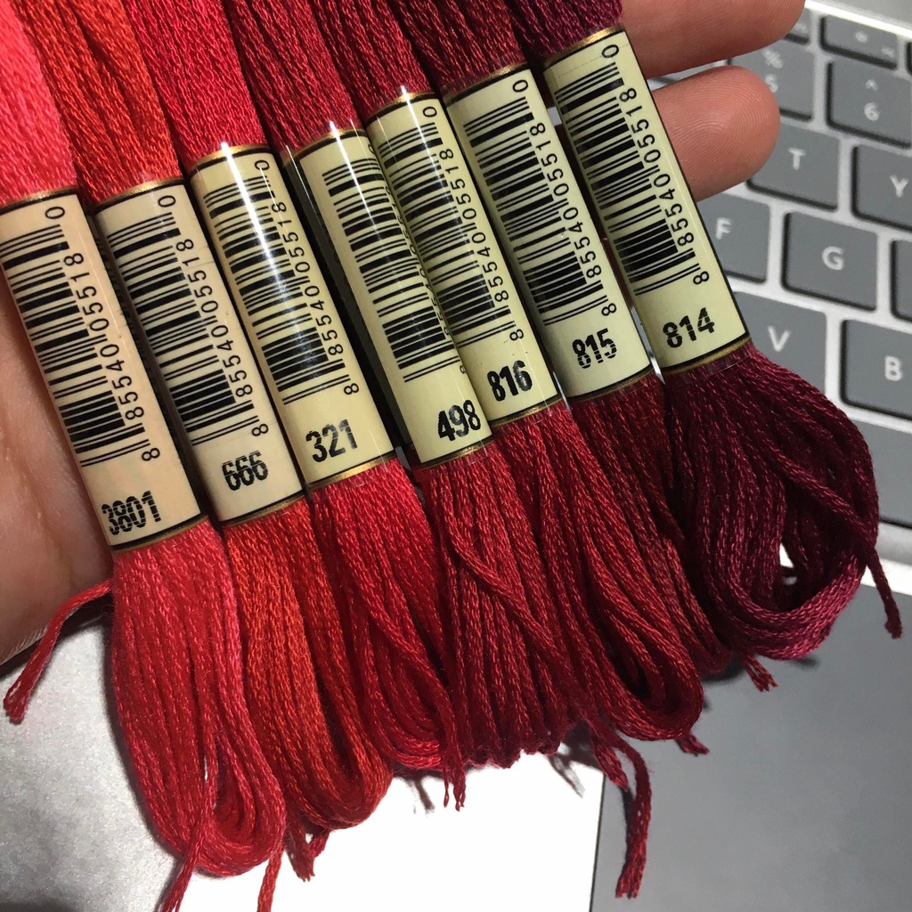 Chỉ thêu cotton airo theo set