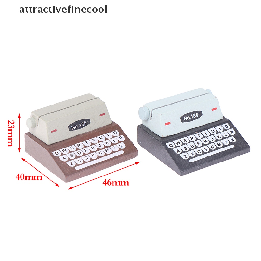 1 Mô Hình Máy Đánh Chữ Tỉ Lệ 1: 12 Trang Trí Nhà Búp Bê