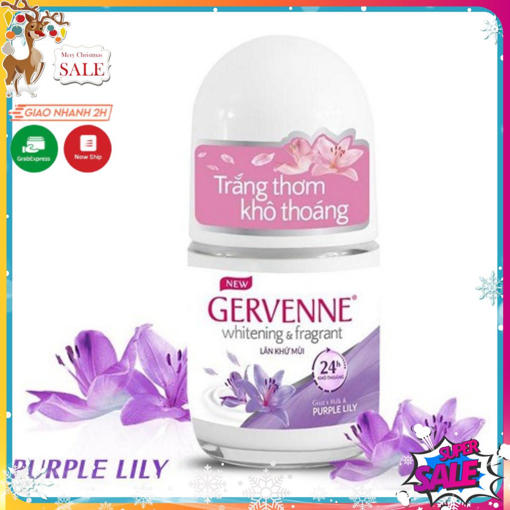(sỉ) Lăn khử mùi Gervenne trắng da, thanh thoát không bết dính 25ml | BigBuy360 - bigbuy360.vn