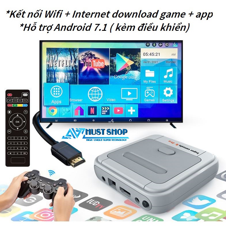 Máy Chơi Game Super Console X Pro Tích Hợp 30000+ Games PSP/PS1/N64/Dreamcast... FULL HD Hệ Điều Hành Android 7.1