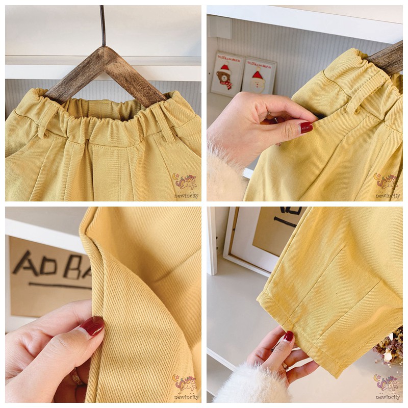 Quần Dài Cotton Có Túi Phong Cách Hàn Quốc Cho Bé Trai