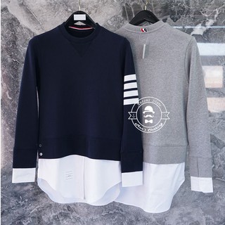 Áo nỉ sweatshirt đuôi sơ mi 