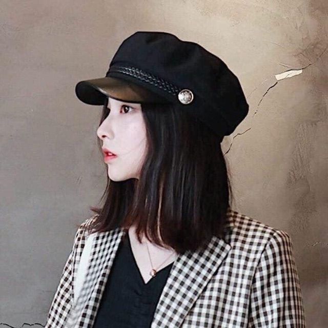Mũ Baret/mũ nồi đen thời trang/mũ thuỷ thủ hàn quốc!!!