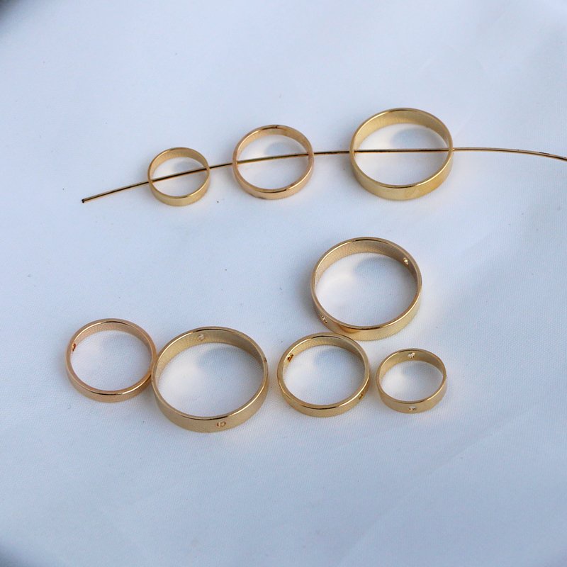 Set 10 Vòng Tròn Màu Sắc 14K Đường Kính 10mm/14mm/18mm Dùng Xỏ Hạt Làm Đồ Thủ Công diy