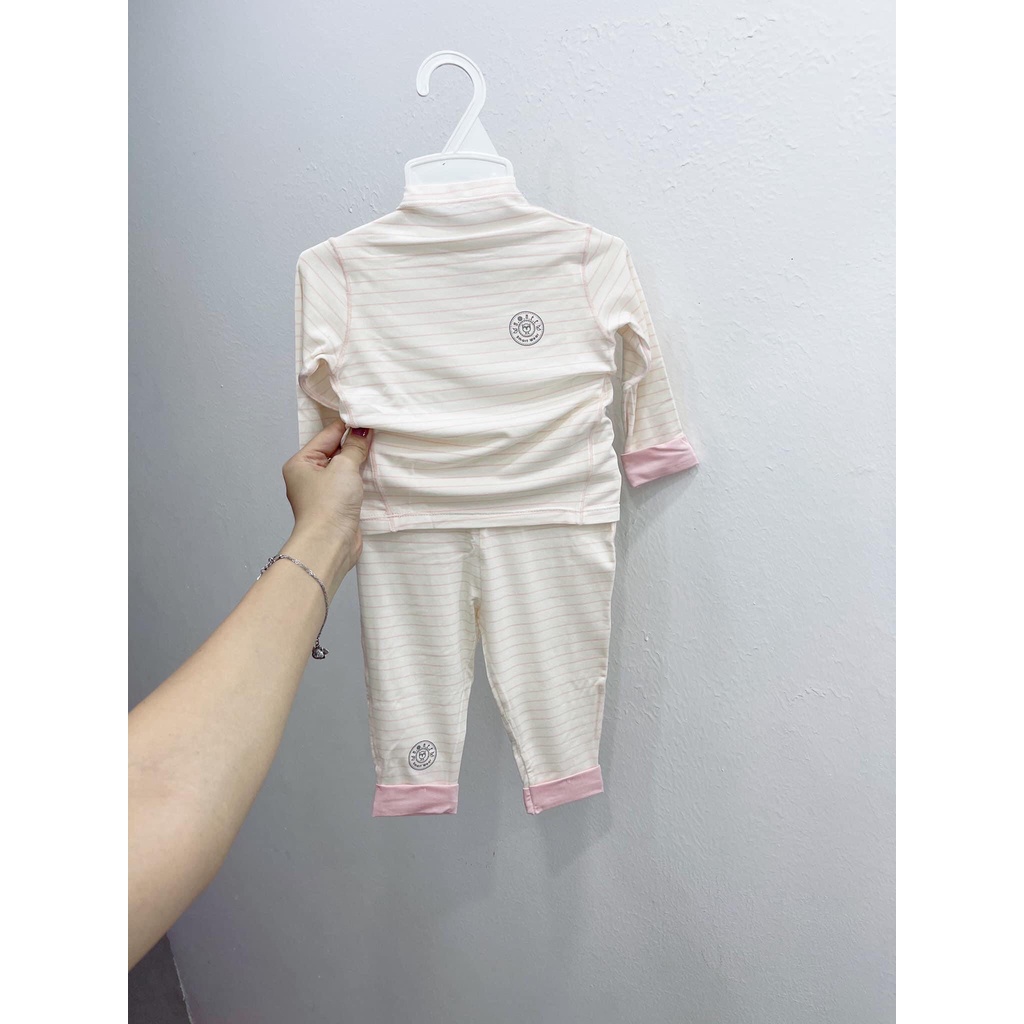 Bộ giữ nhiệt HRNEE cổ 2cm vải modal sợi sồi giữ nhiệt bé trai bé gái HRNEE CHÍNH HÃNG Việt Nam