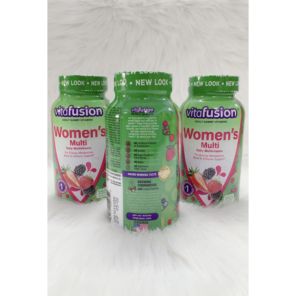 [MẪU MỚI] Kẹo dẻo Vitafusion Women's Multi 150v.