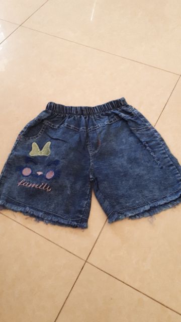 Quần short jean bé gái cá tính size 18-25kg