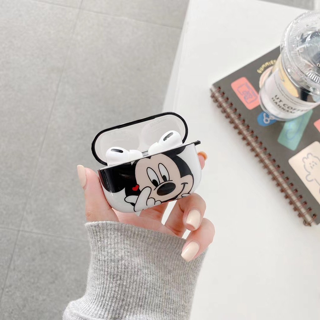 Disney Vỏ Bảo Vệ Hộp Sạc Tai Nghe Airpods 1 / 2 / Pro Hình Mickey Minnie Xinh Xắn Ốp