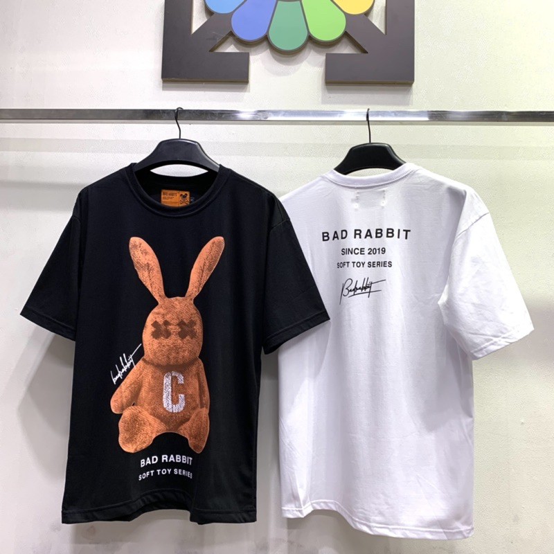 Áo thun BAD thỏ TOY nâu Nam nữ chất cotton | BigBuy360 - bigbuy360.vn