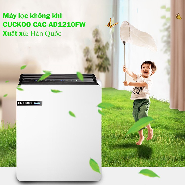 Máy Lọc Không Khí Cuckoo CAC-AD1210FW - Trắng, Kích thước 610x250x470mm, Công suất 30W
