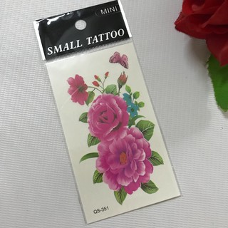 Hình xăm dán hoa mẫu đơn to 10x6cm- mua 5 tặng 1 mini xinh