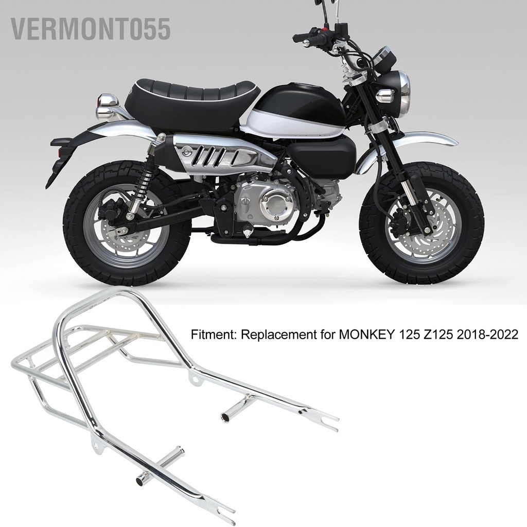 Có thể bán buôn Giá đỡ hành lý phía sau xe máy Hợp kim thép mạ Chrome thay thế cho MONKEY 125 Z125 2018‑2022 Vermont055 Hàng giao ngay