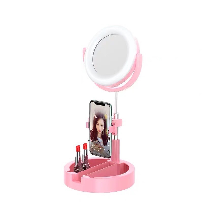 [ HÀNG HOT ] Gậy Livetream 2 in1, Đèn Livetream Kèm Gương Trang Điểm Đèn Led Siêu Sáng , Gương Trang Điểm Có Đèn Led | BigBuy360 - bigbuy360.vn