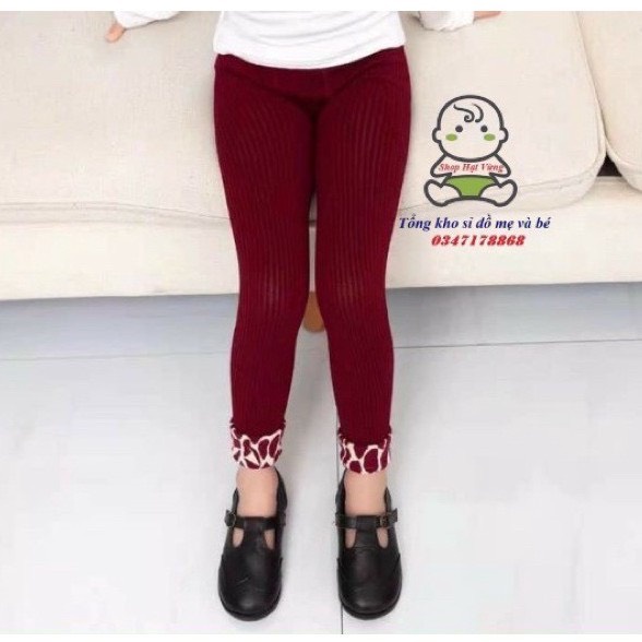 Quần tất len cho bé ❤️freeship❤️ legging cho bé mặc mùa đông ấm áp