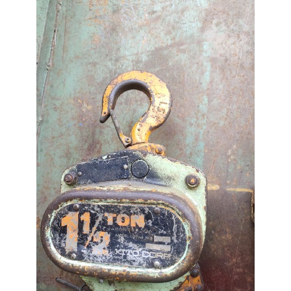 Palăng xích kéo tay Kitô 1,5 tấn hàng Nhật bãi