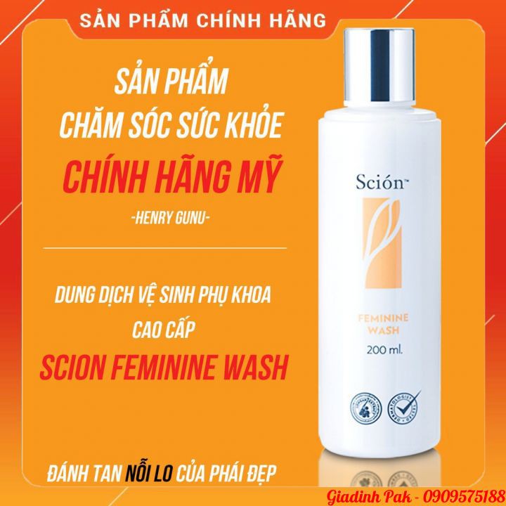 (Chính Hãng) Dung Dịch Vệ Sinh Phụ Nữ Scion  + Tặng 1 Mặt Nạ Lụa