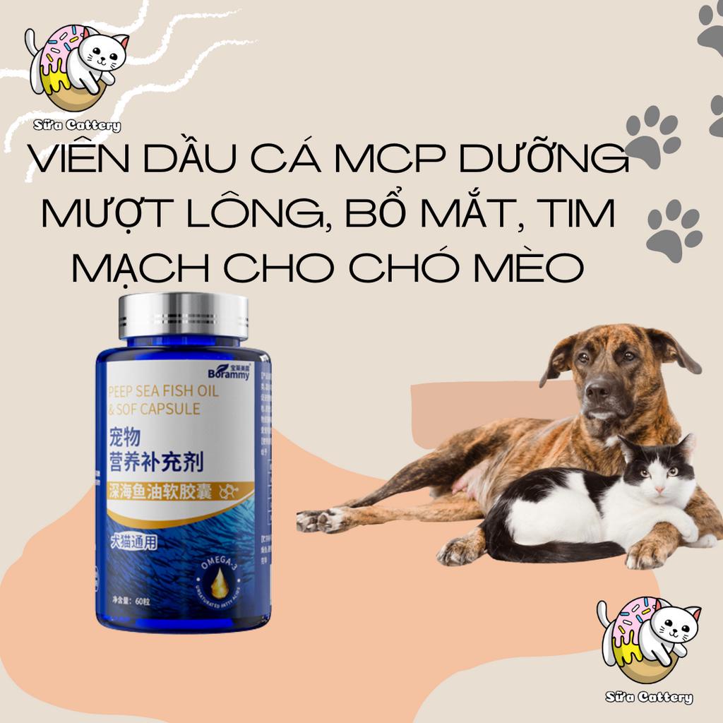 Dầu cá cho chó mèo bổ sung Omega 3 giúp dưỡng lông, giảm rụng lông cho chó mèo, tốt cho mắt và tim mạch, tăng đề kháng