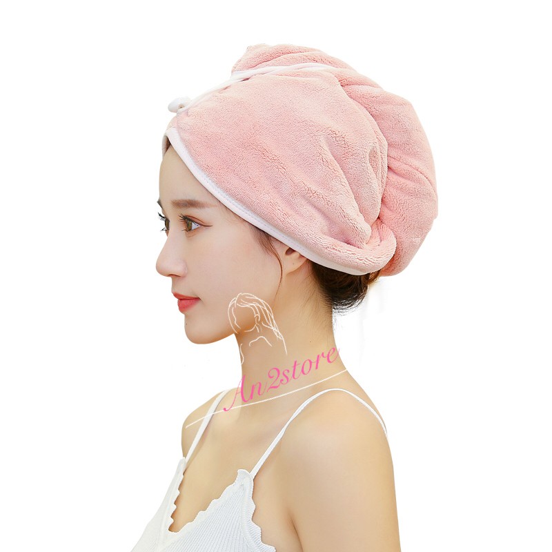 Khăn quấn khô tóc SIÊU THẤM - khăn lau đầu khăn ủ tóc khô siêu nhanh - loại dày