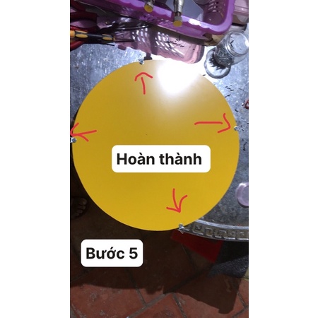 Bộ vỏ alu đèn hào quang 3.5 tấc vỏ màu vàng