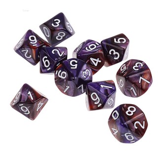 Set 10 Viên Xí Ngầu 10 Mặt Dungeons and Dragons