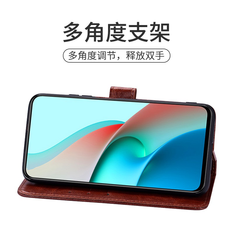 Bao Da Điện Thoại Nắp Lật Kèm Ngăn Đựng Thẻ Cho Realme V15 V5 5g